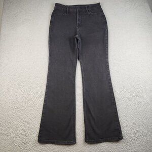 Old Navy Jeans Women's 10 High Rise Flare Black Stretch Denim Pants Wide Leg
